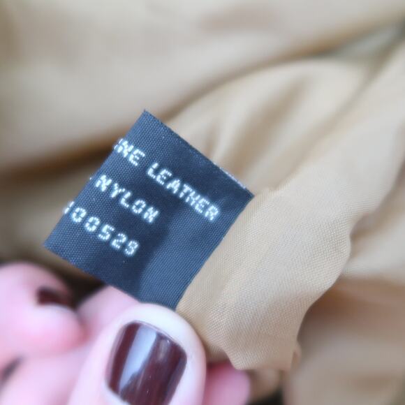 Vintage Y2K Steve Madden Tan Brown Leather Mid Rise Bootcut Flare Pants 8 - Picture 6 of 6